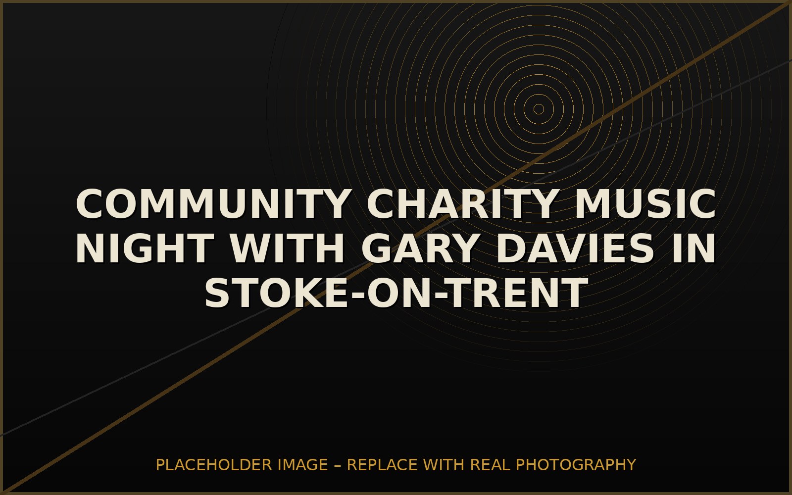 Gary Davies performing at a charity or community event