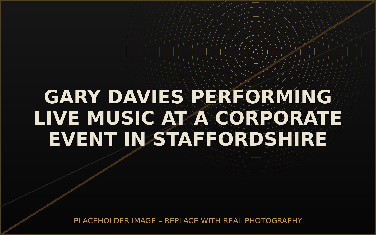 Gary Davies performing acoustic music at a corporate event