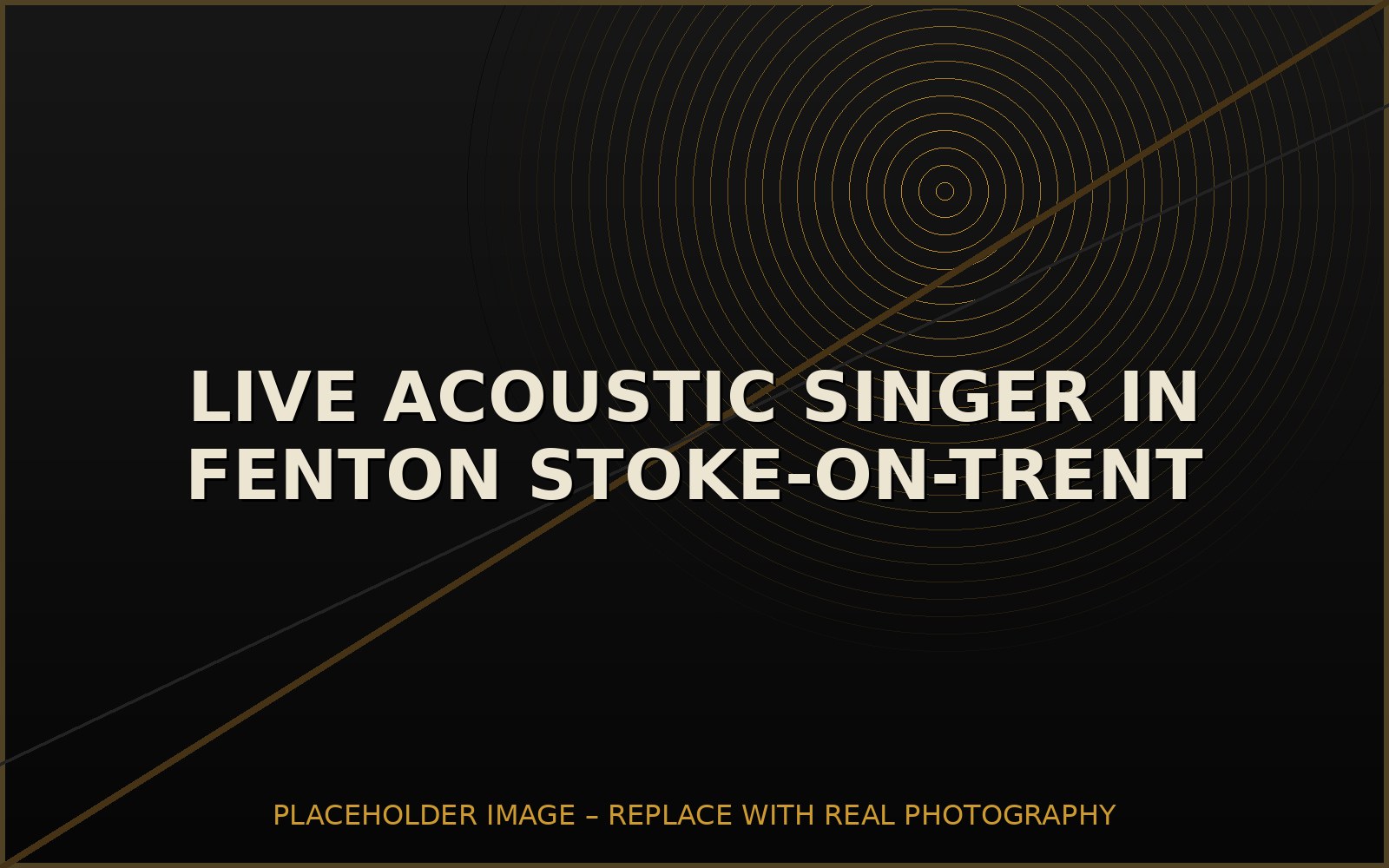 Gary Davies performing live acoustic music for an event in Fenton