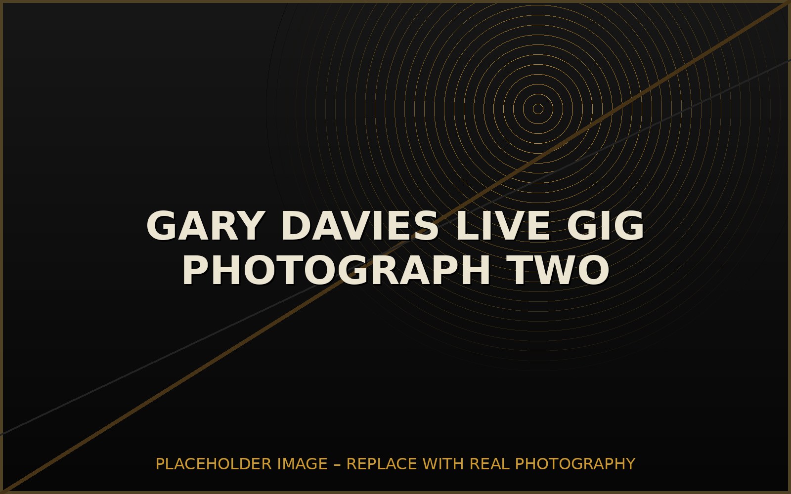 Gary Davies performing live with an acoustic guitar and microphone