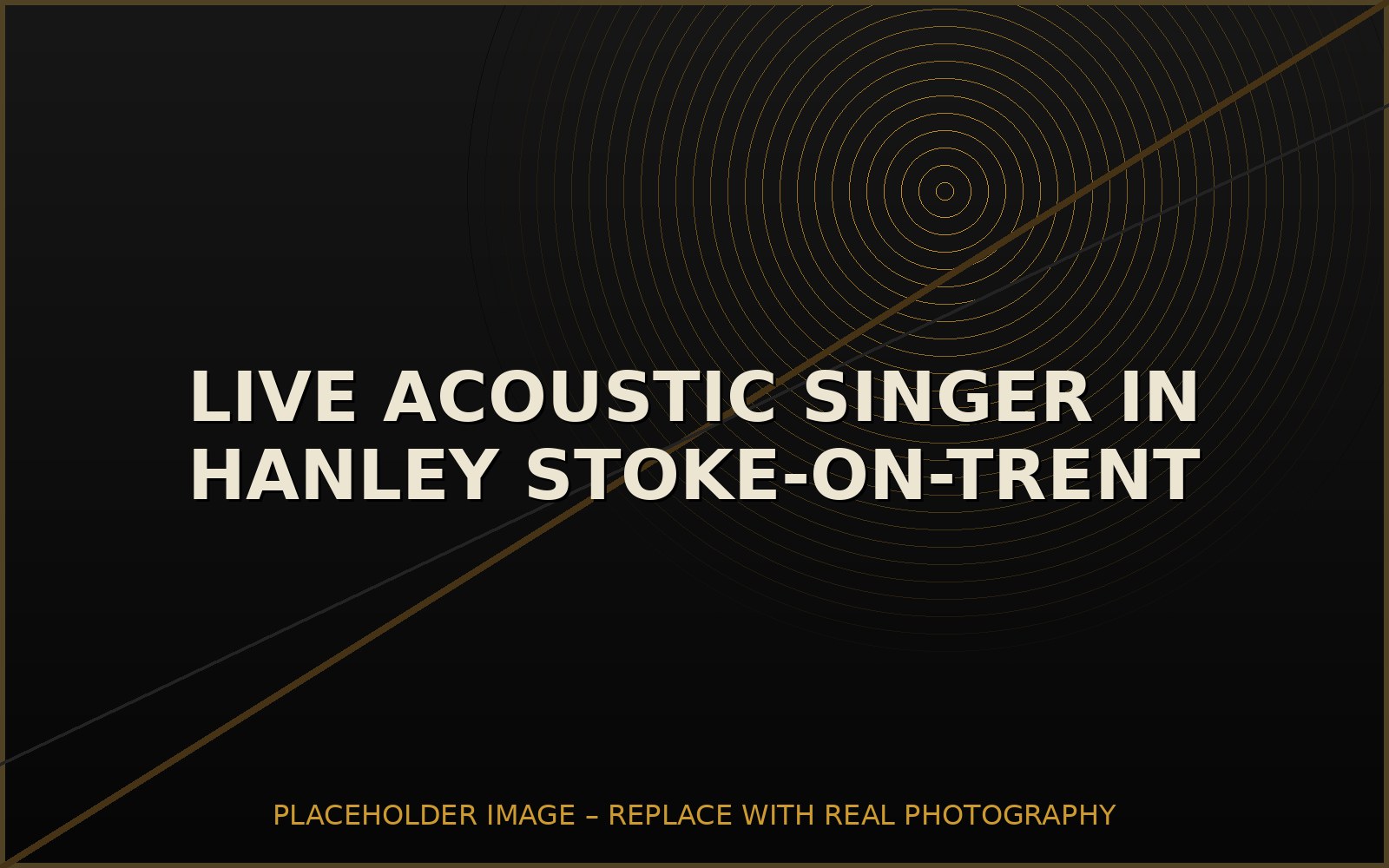 Gary Davies performing live acoustic music for an event in Hanley