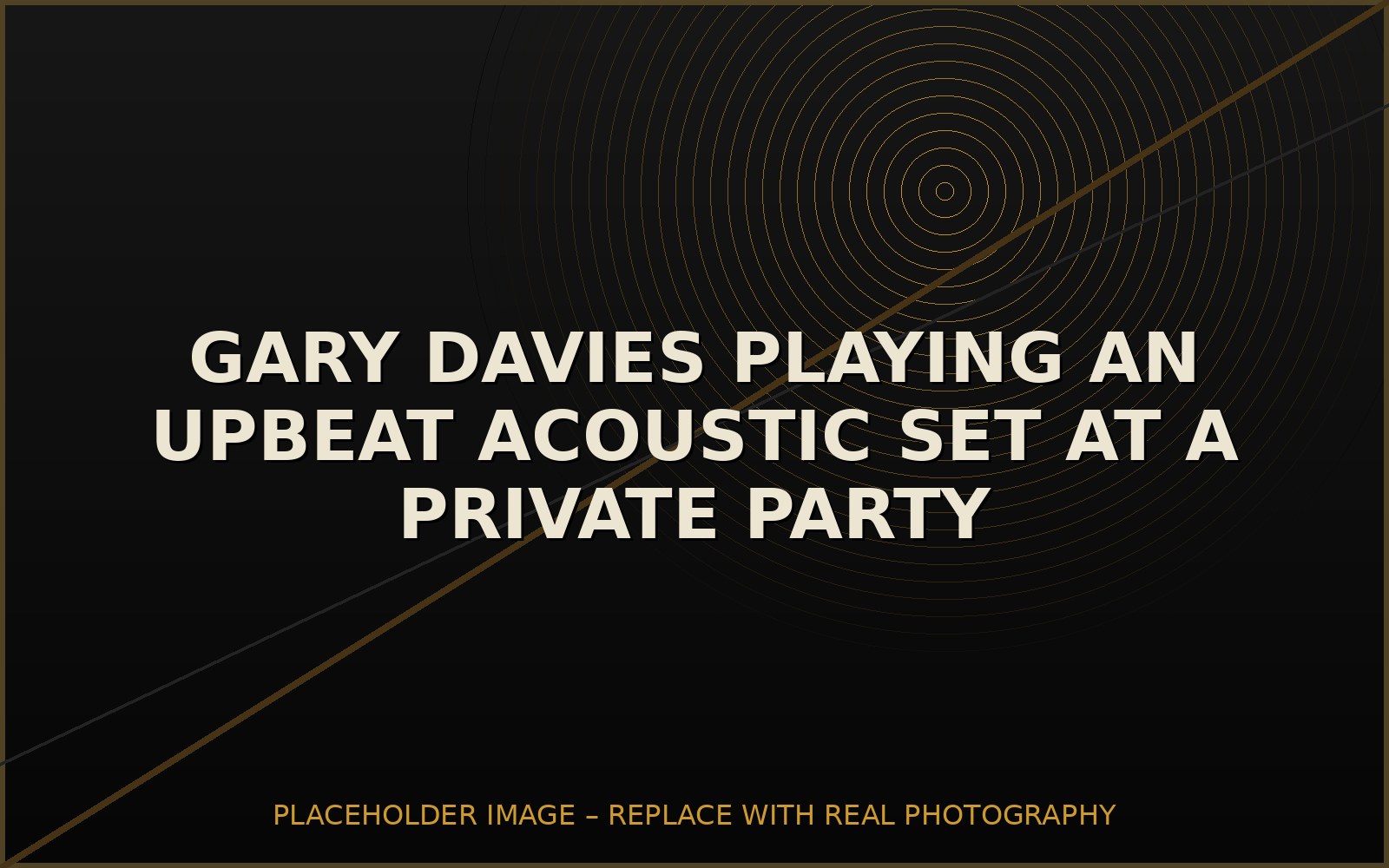 Gary Davies performing for guests at a private party