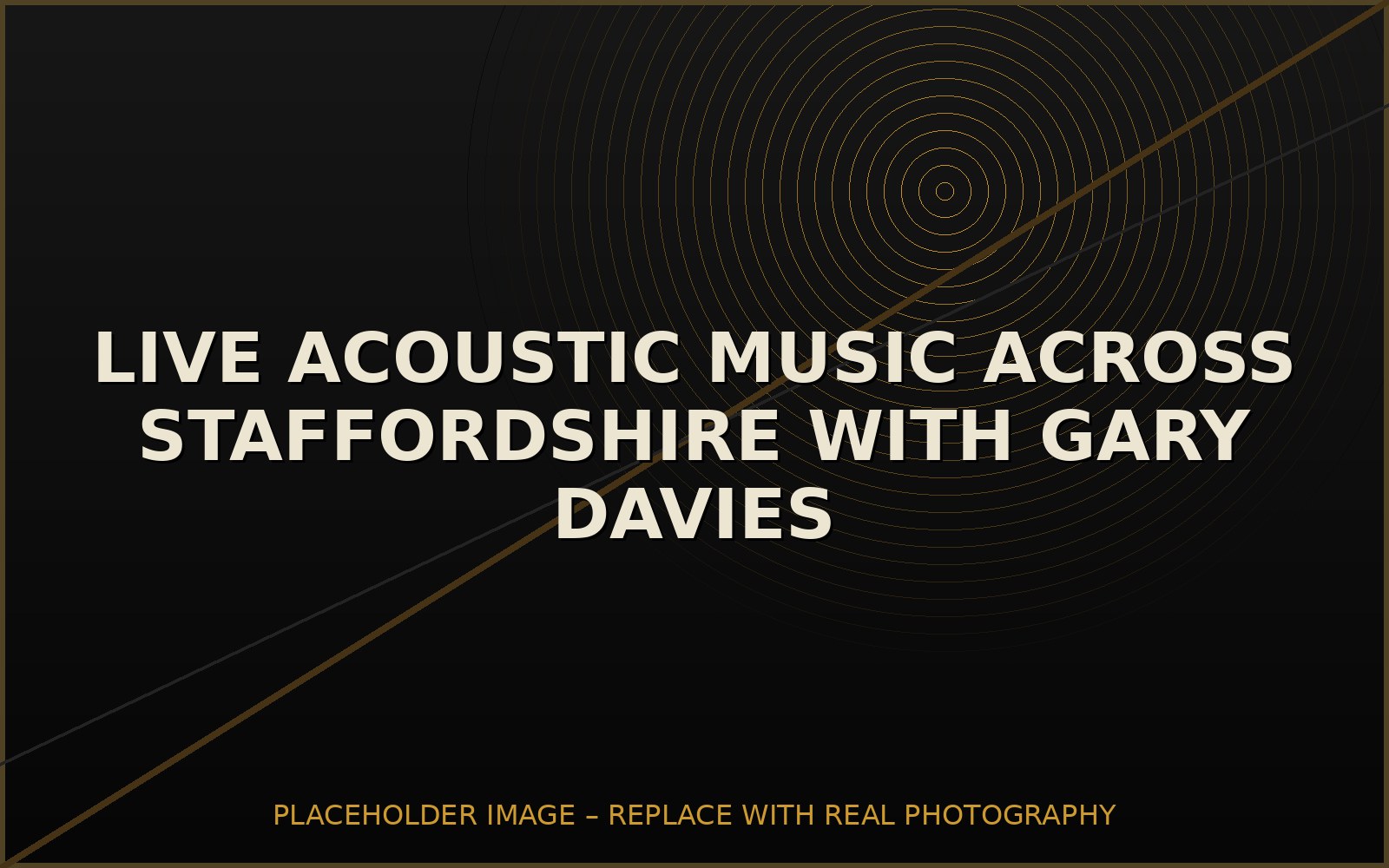 Gary Davies performing live acoustic music for an event in Staffordshire