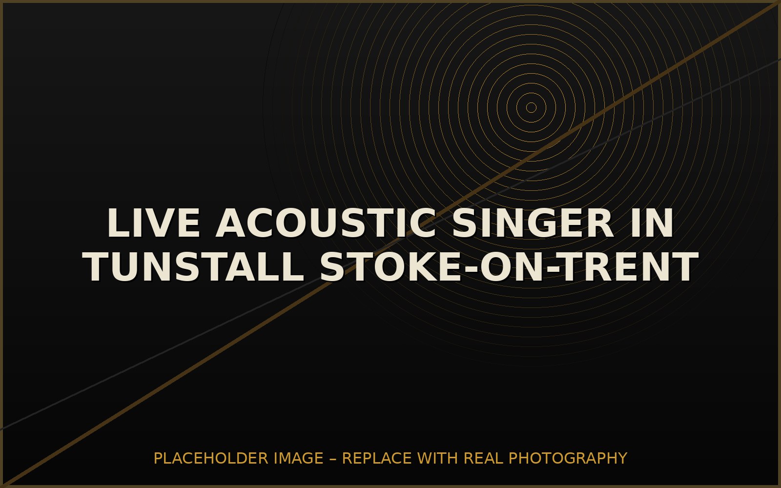 Gary Davies performing live acoustic music for an event in Tunstall