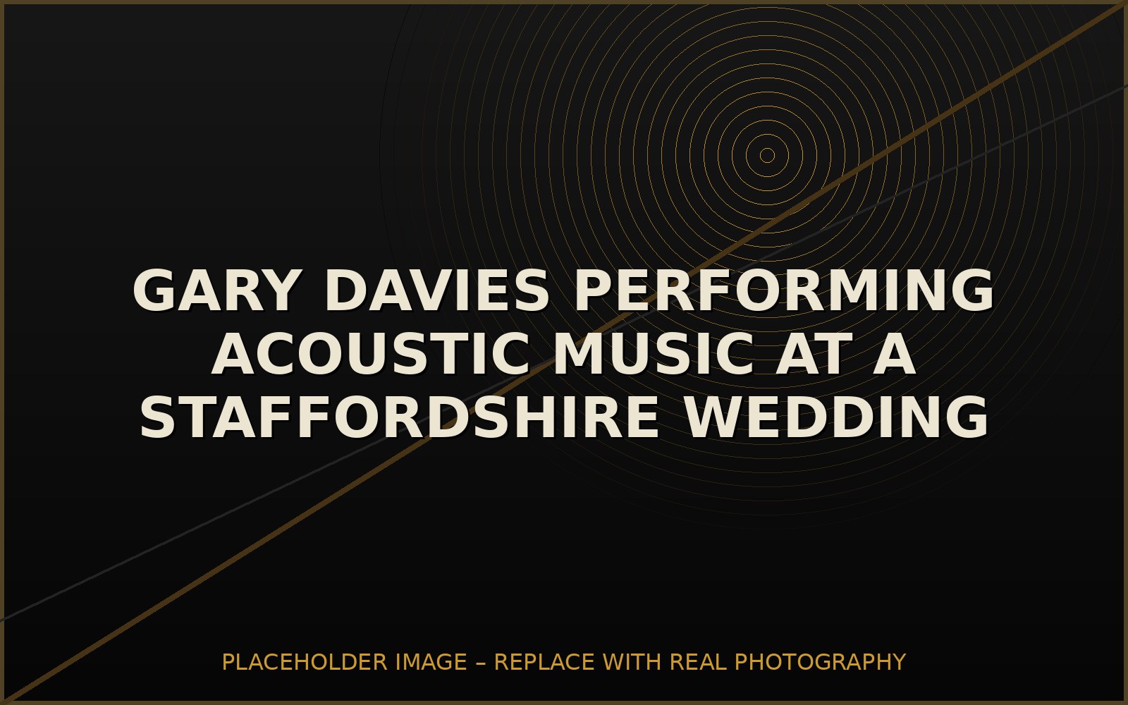 Gary Davies providing acoustic music at a wedding celebration