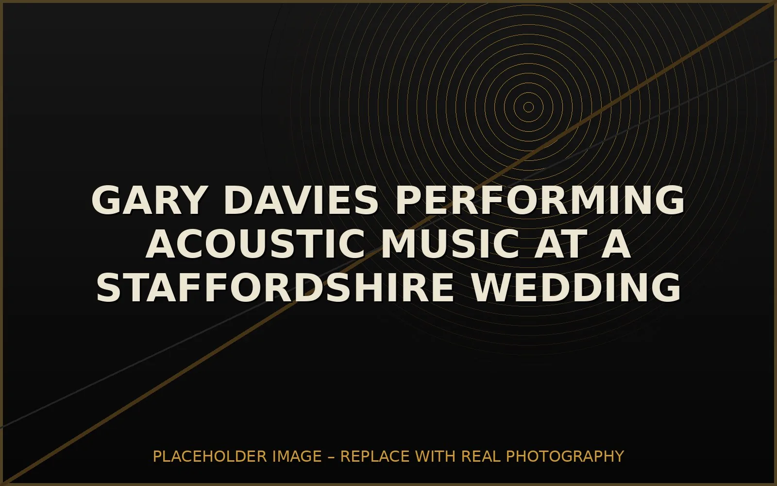 Gary Davies performing acoustic music for a wedding